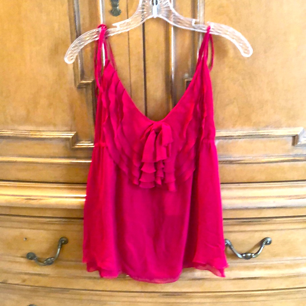 Escada Ruffle Tank Top.
